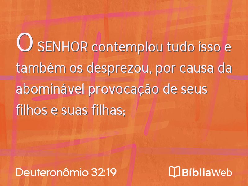 Deuteronômio 32:19 em imagem para compartilhar