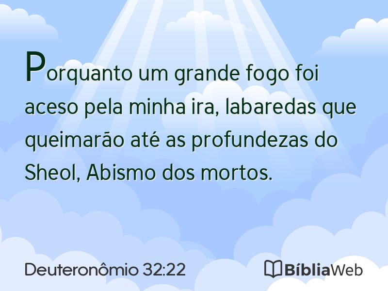 Deuteronômio 32:22 em imagem para compartilhar