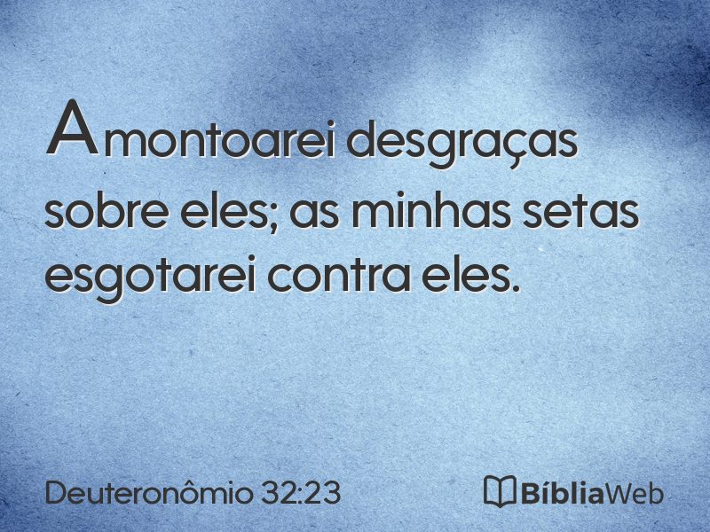 Deuteronômio 32:23 em imagem para compartilhar