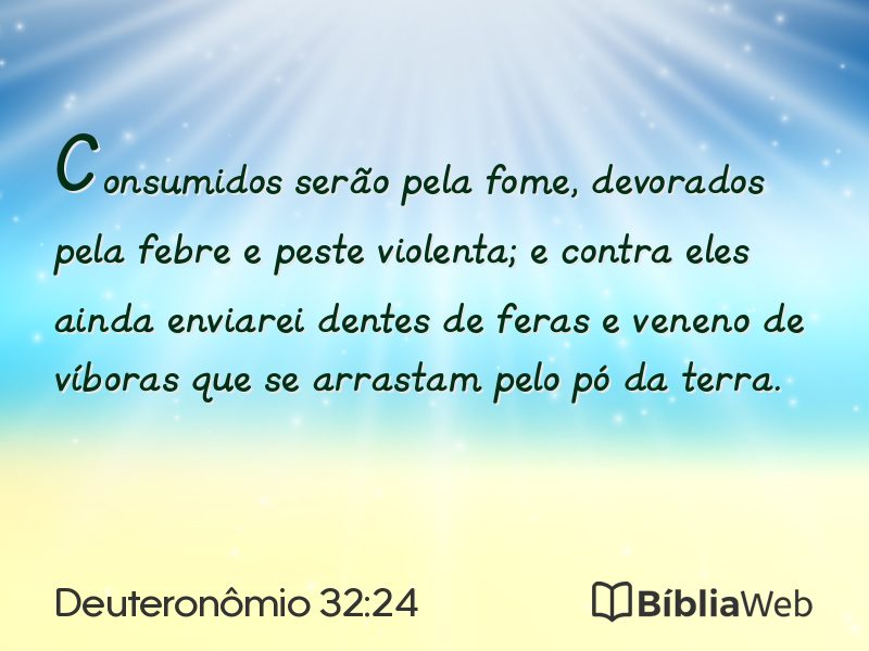 Deuteronômio 32:24 em imagem para compartilhar