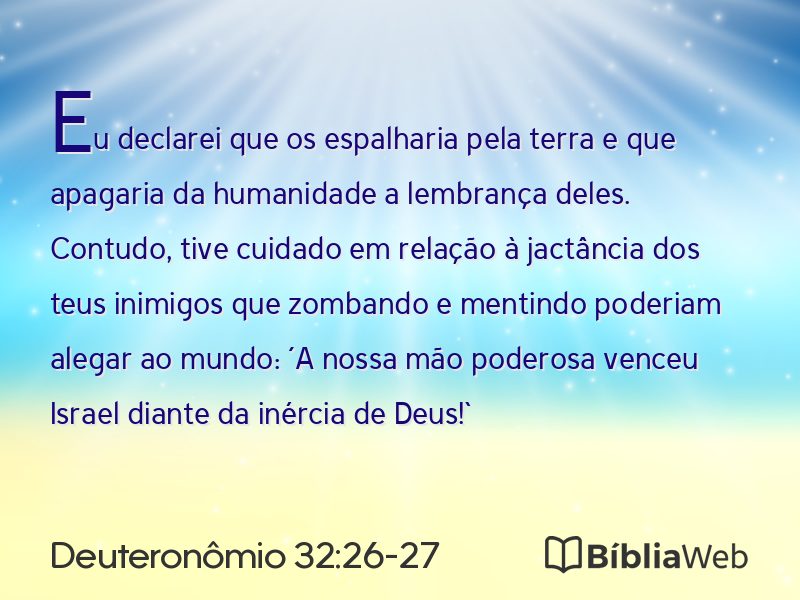Deuteronômio 32:26-27 em imagem para compartilhar