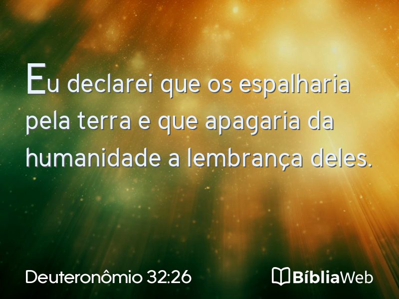 Deuteronômio 32:26 em imagem para compartilhar