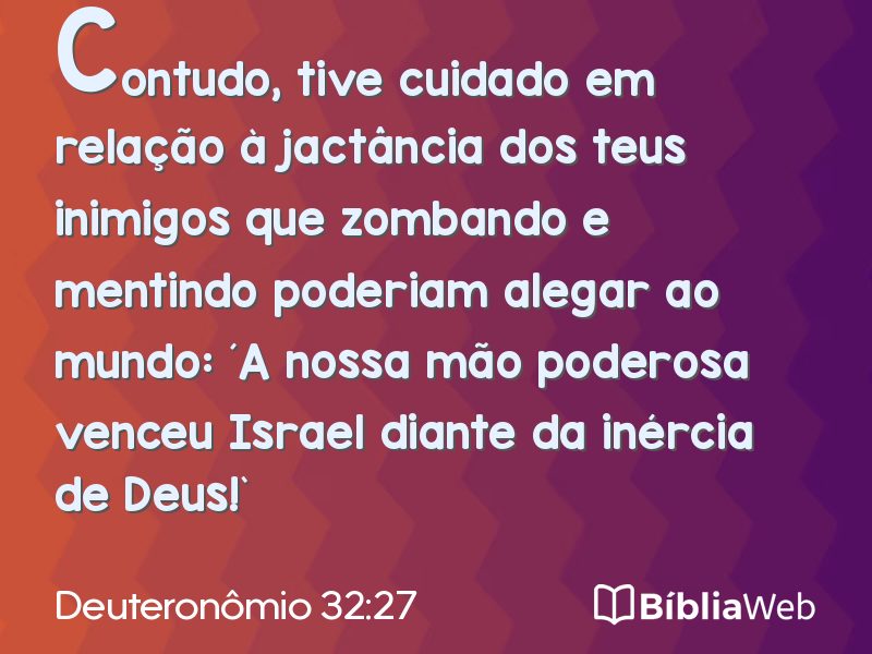 Deuteronômio 32:27 em imagem para compartilhar