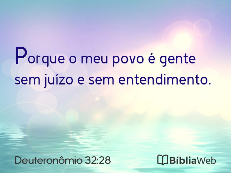 Deuteronômio 32:28 em imagem para compartilhar