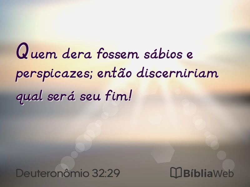 Deuteronômio 32:29 em imagem para compartilhar