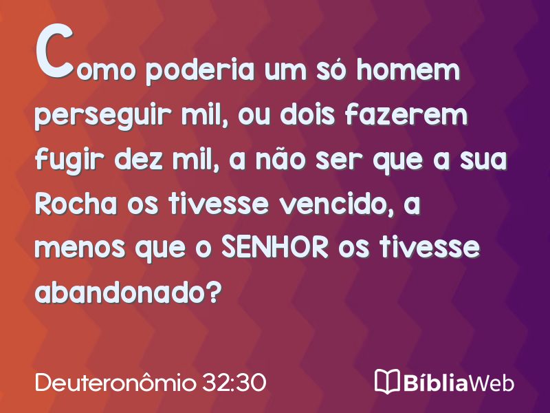 Deuteronômio 32:30 em imagem para compartilhar