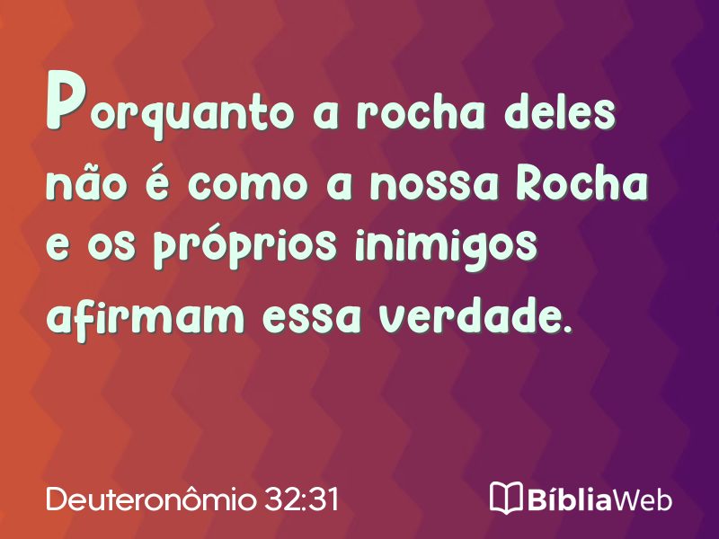 Deuteronômio 32:31 em imagem para compartilhar