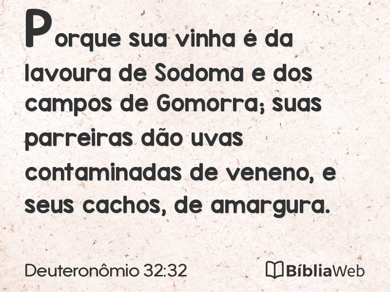 Deuteronômio 32:32 em imagem para compartilhar