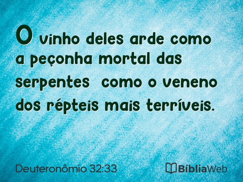 Deuteronômio 32:33 em imagem para compartilhar