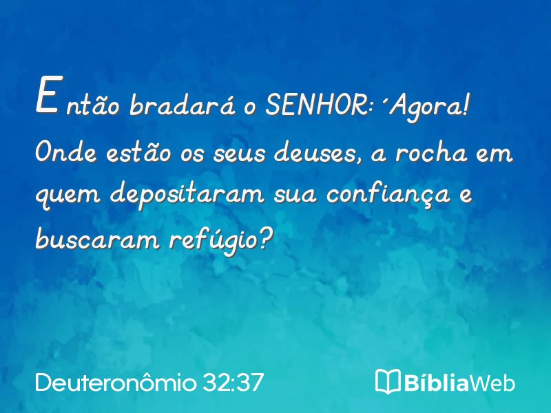 Deuteronômio 32:37 em imagem para compartilhar