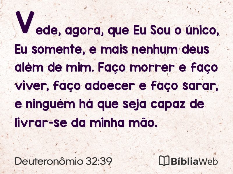 Deuteronômio 32:39 em imagem para compartilhar