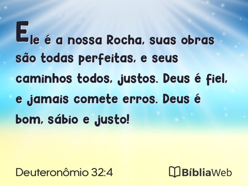 Deuteronômio 32:4 em imagem para compartilhar