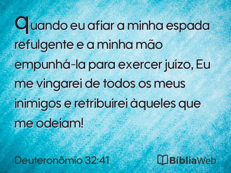 Deuteronômio 32:41 em imagem para compartilhar