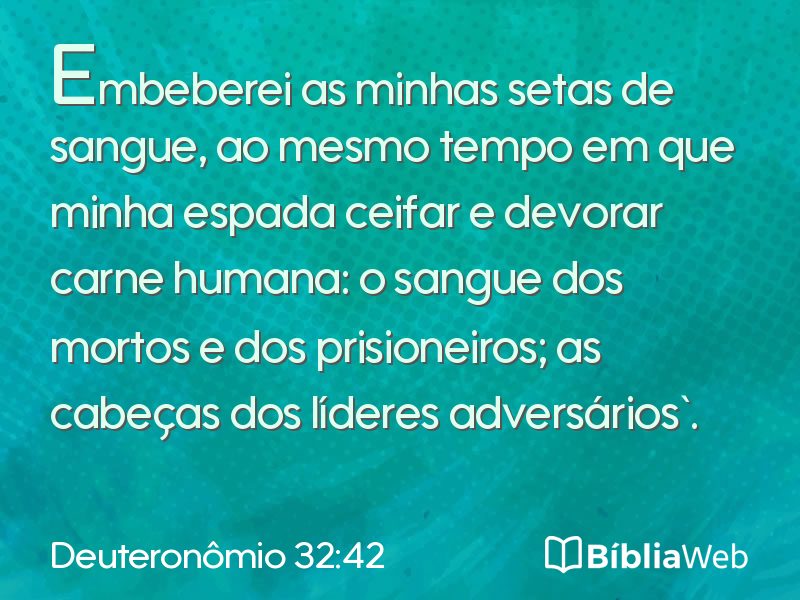 Deuteronômio 32:42 em imagem para compartilhar