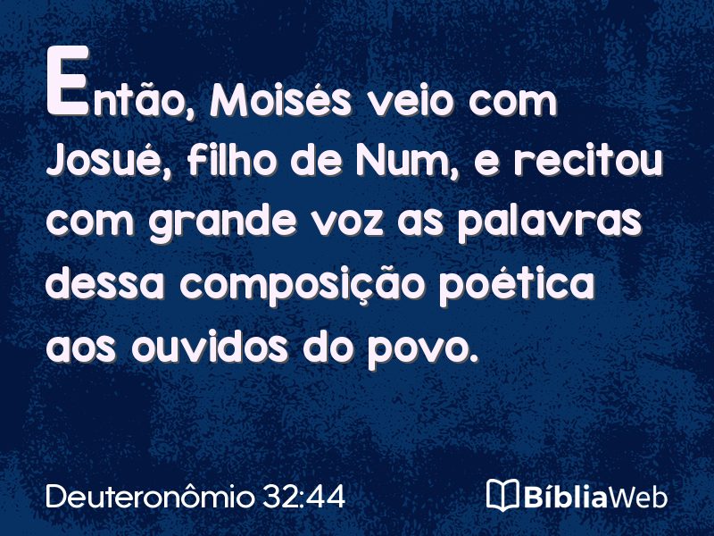 Deuteronômio 32:44 em imagem para compartilhar