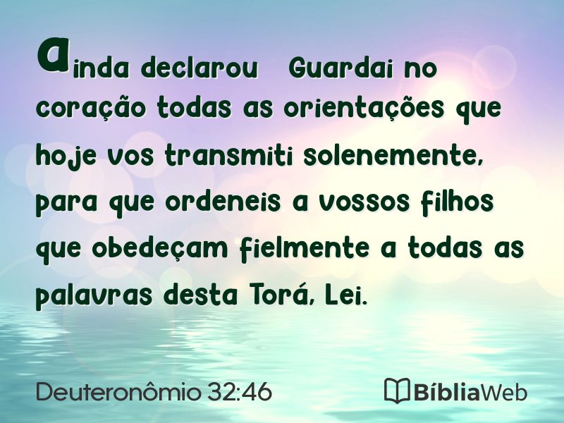 Deuteronômio 32:46 em imagem para compartilhar