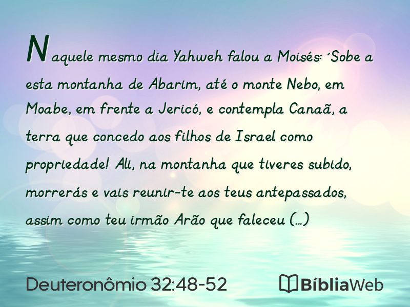 Deuteronômio 32:48-52 em imagem para compartilhar