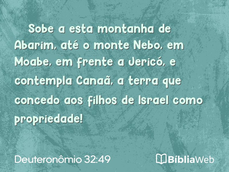 Deuteronômio 32:49 em imagem para compartilhar