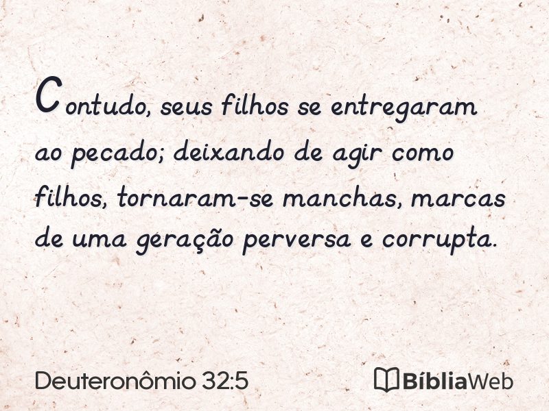 Deuteronômio 32:5 em imagem para compartilhar