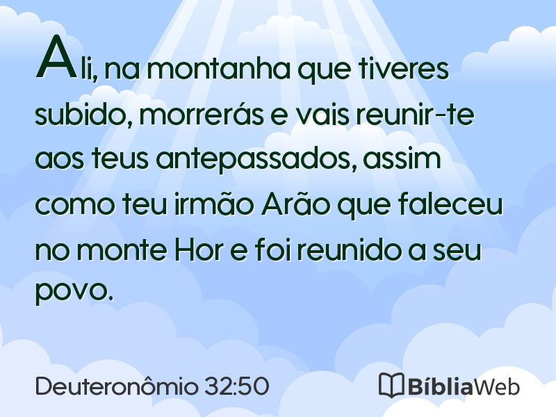 Deuteronômio 32:50 em imagem para compartilhar