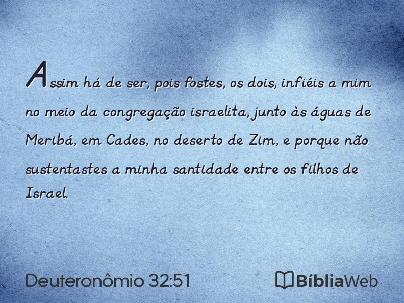 Deuteronômio 32:51 em imagem para compartilhar