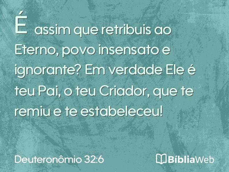 Deuteronômio 32:6 em imagem para compartilhar