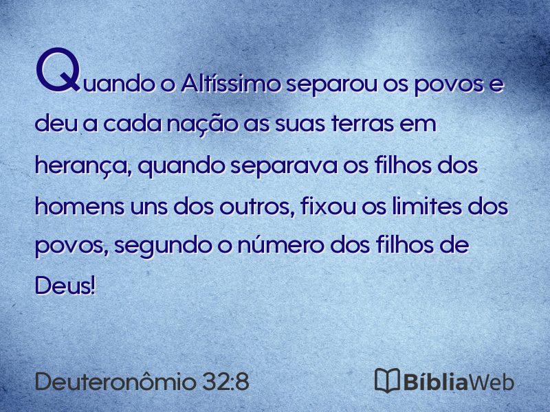 Deuteronômio 32:8 em imagem para compartilhar