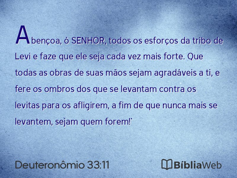 Deuteronômio 33:11 em imagem para compartilhar