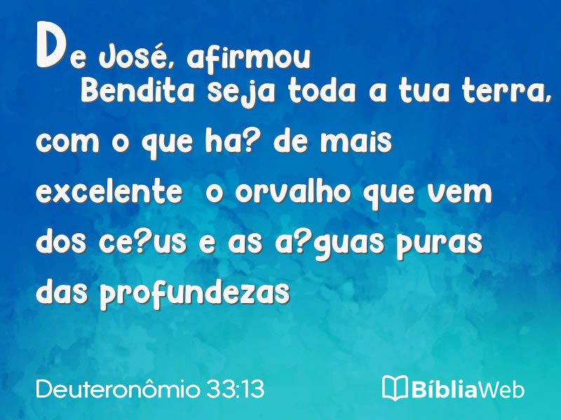 Deuteronômio 33:13 em imagem para compartilhar