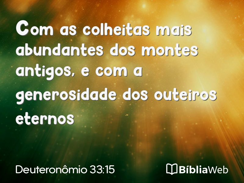 Deuteronômio 33:15 em imagem para compartilhar