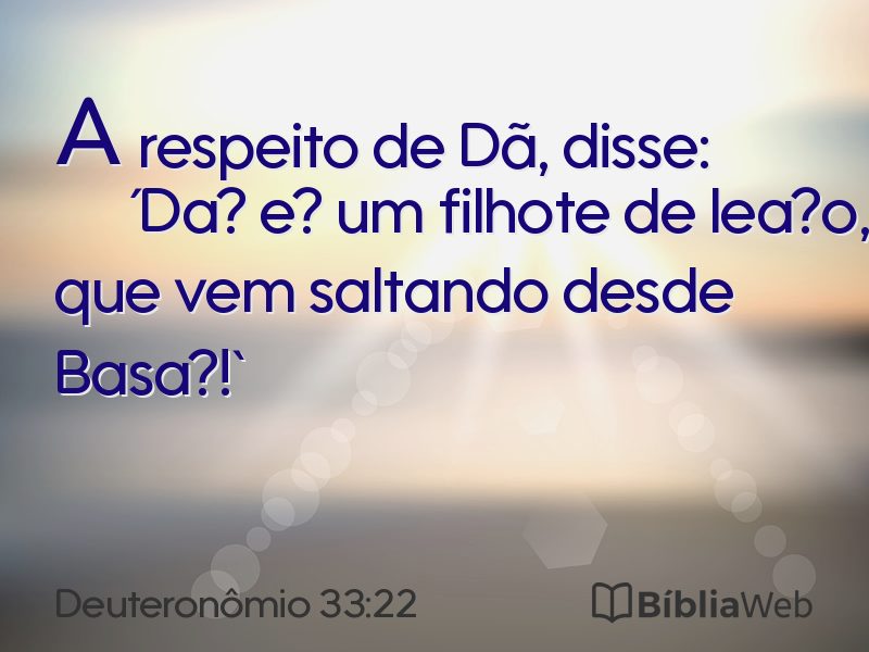 Deuteronômio 33:22 em imagem para compartilhar