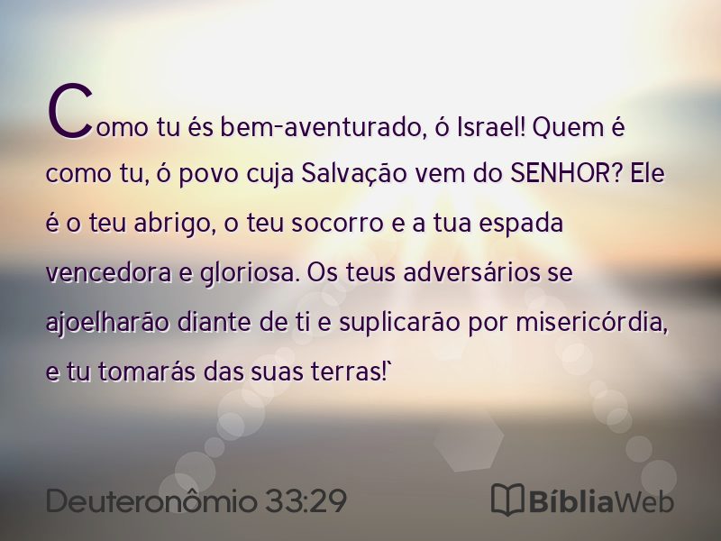 Deuteronômio 33:29 em imagem para compartilhar
