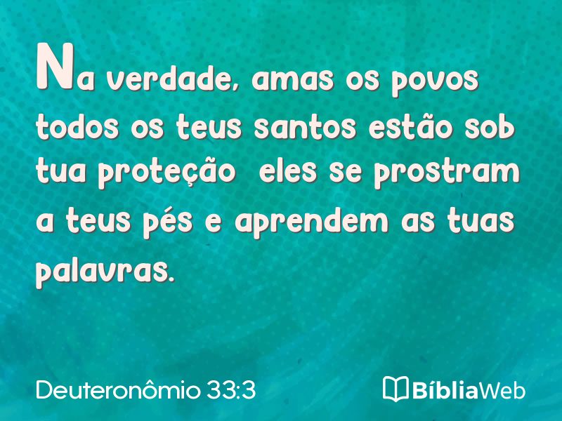 Deuteronômio 33:3 em imagem para compartilhar