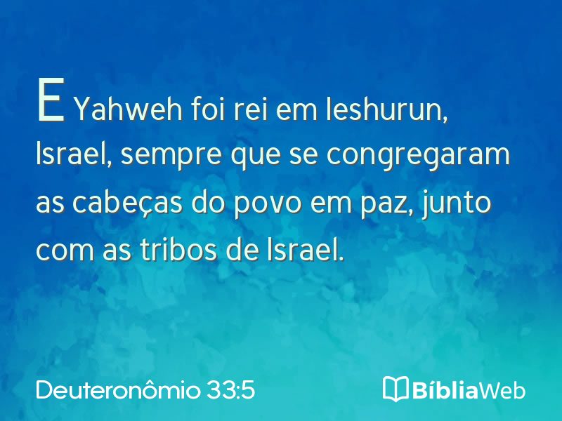Deuteronômio 33:5 em imagem para compartilhar