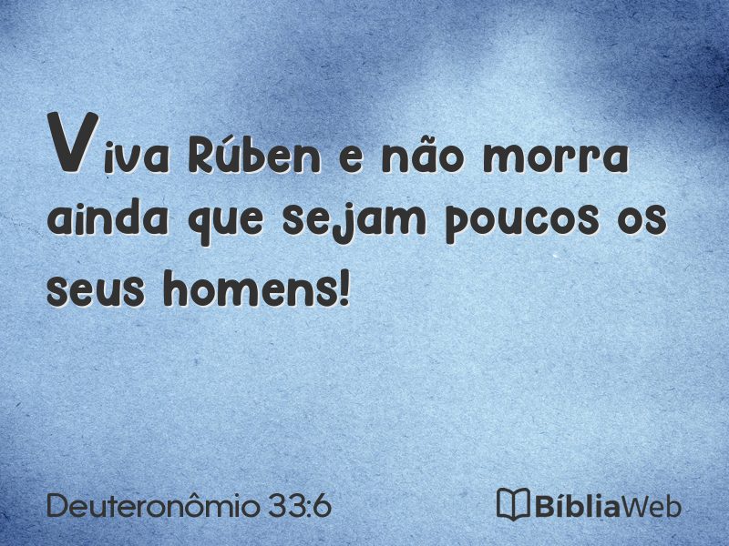 Deuteronômio 33:6 em imagem para compartilhar