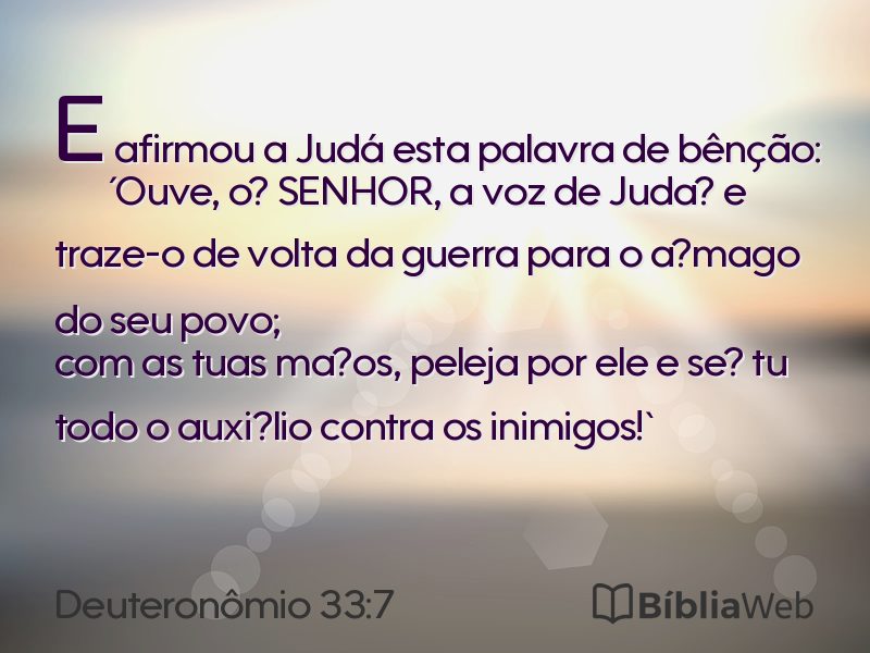 Deuteronômio 33:7 em imagem para compartilhar