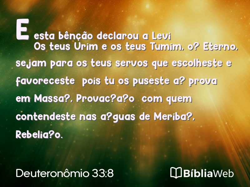Deuteronômio 33:8 em imagem para compartilhar