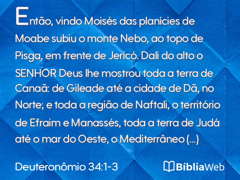 Deuteronômio 34:1-3 em imagem para compartilhar