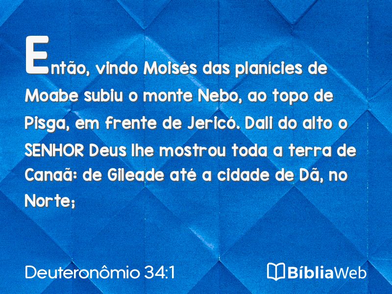 Deuteronômio 34:1 em imagem para compartilhar