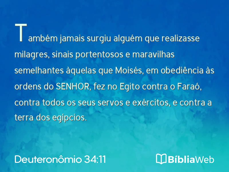 Deuteronômio 34:11 em imagem para compartilhar