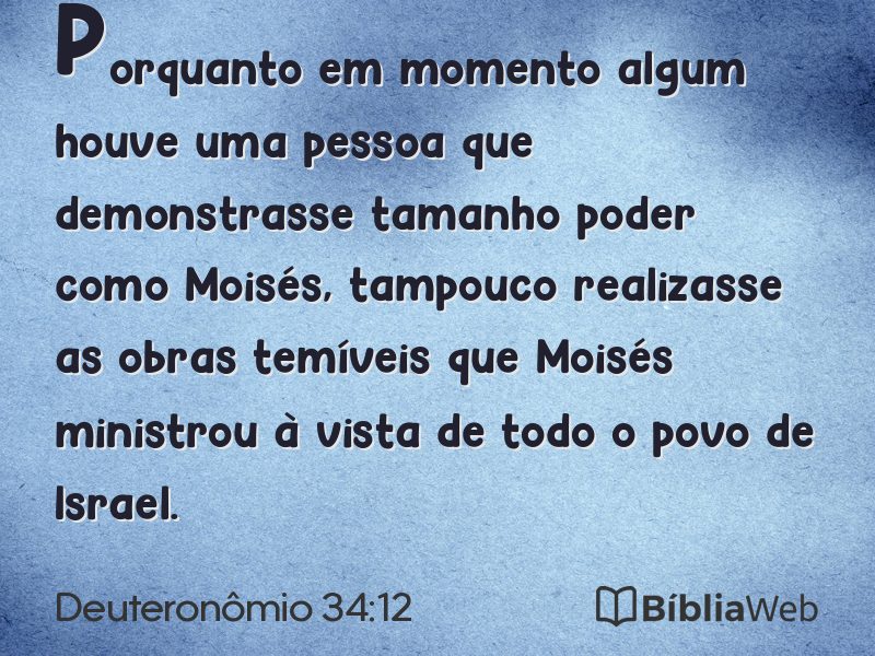 Deuteronômio 34:12 em imagem para compartilhar