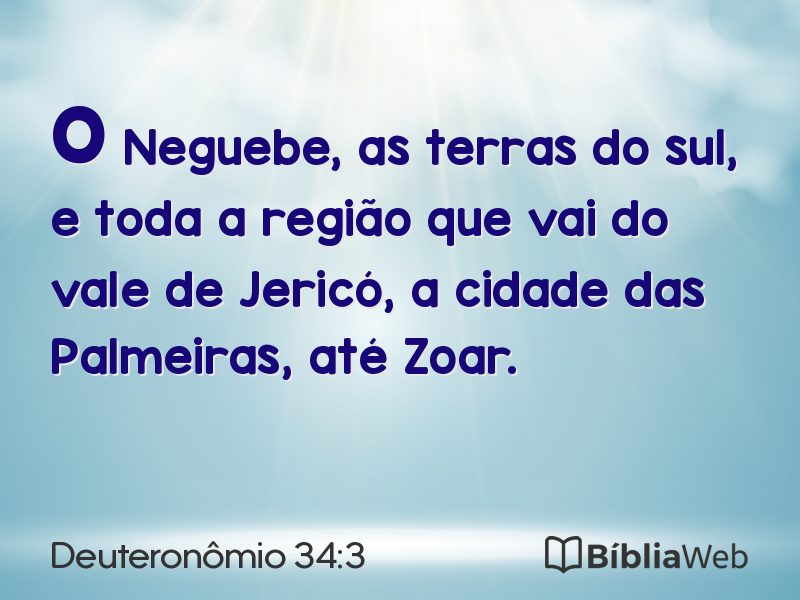 Deuteronômio 34:3 em imagem para compartilhar