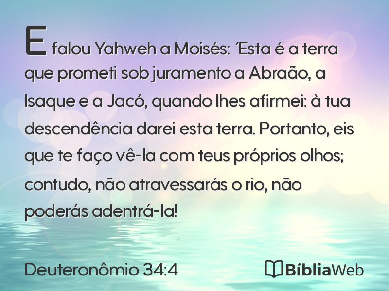 Deuteronômio 34:4 em imagem para compartilhar