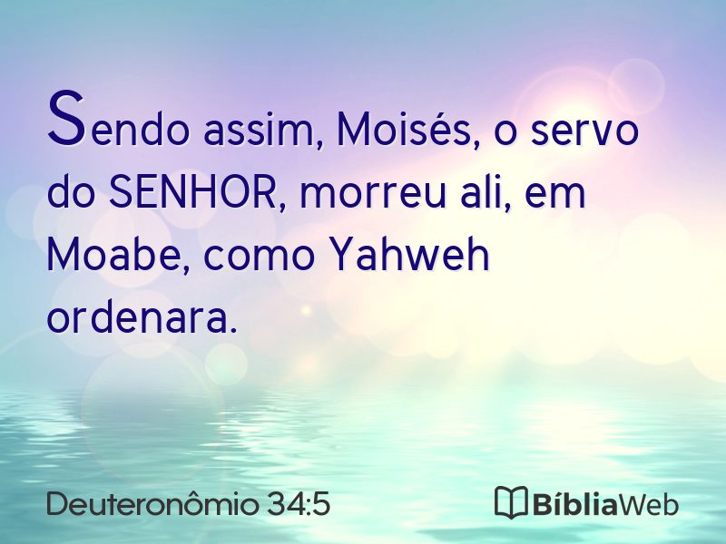 Deuteronômio 34:5 em imagem para compartilhar