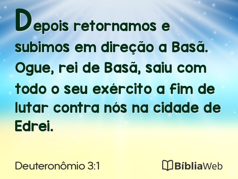 Deuteronômio 3:1 em imagem para compartilhar