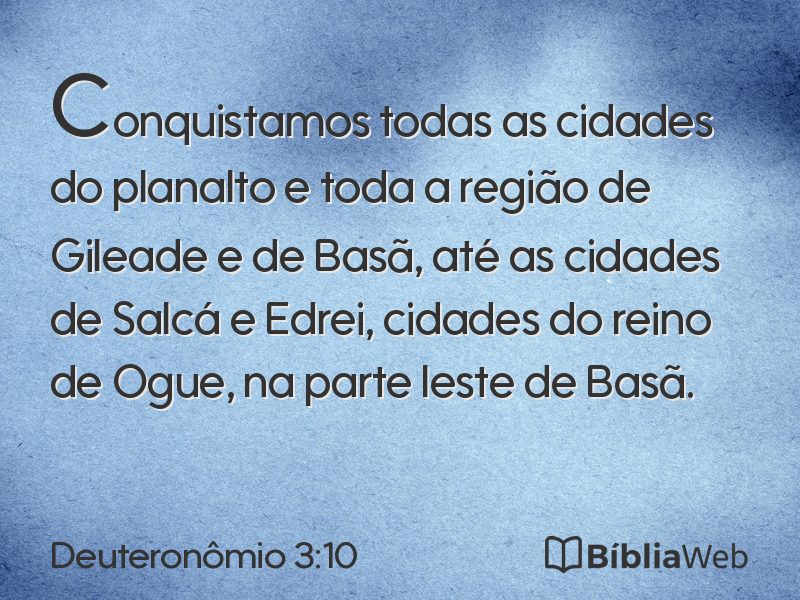 Deuteronômio 3:10 em imagem para compartilhar