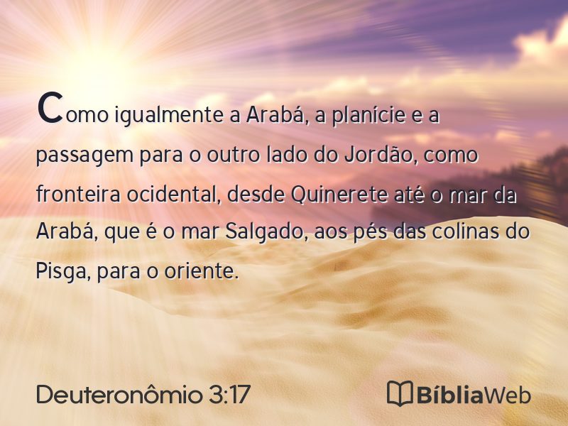 Deuteronômio 3:17 em imagem para compartilhar