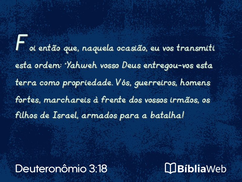 Deuteronômio 3:18 em imagem para compartilhar