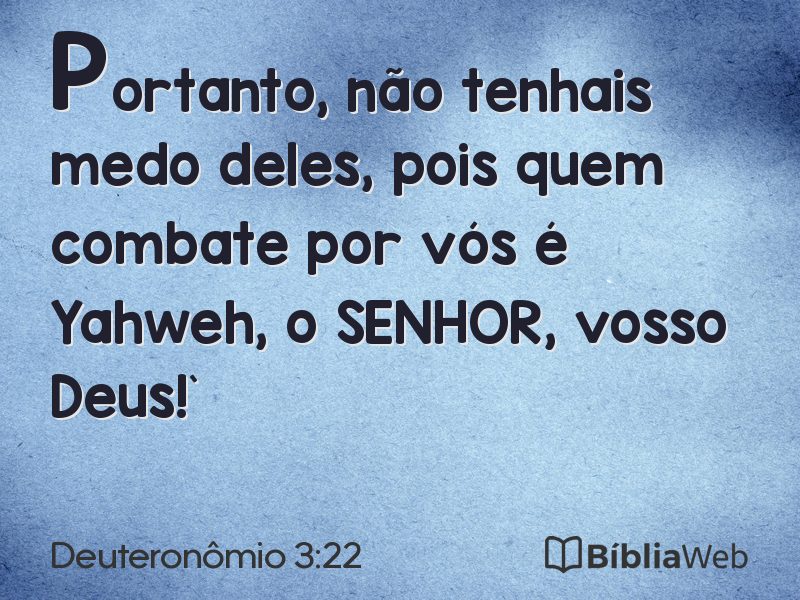Deuteronômio 3:22 em imagem para compartilhar