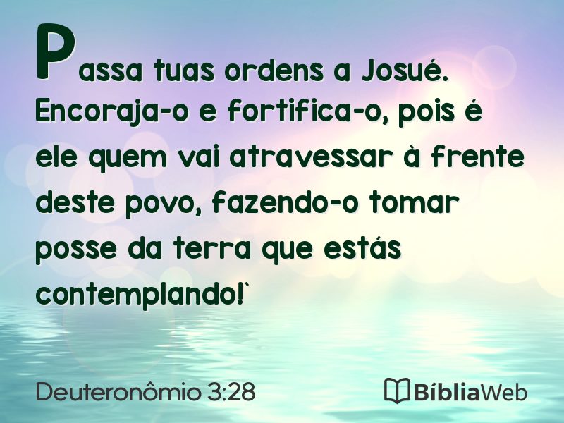 Deuteronômio 3:28 em imagem para compartilhar